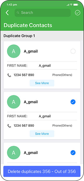 delete double contacts iphone