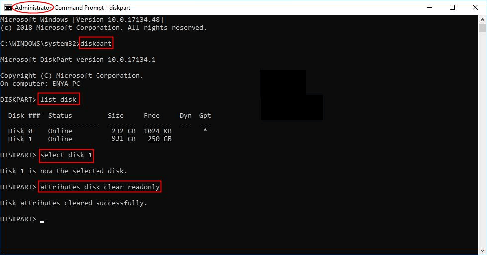 disk part all command