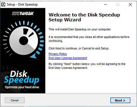 Launch the setup file to install the software