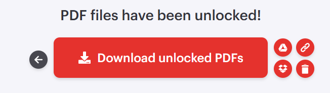 Download Unlocked PDFs button -ILove PDF