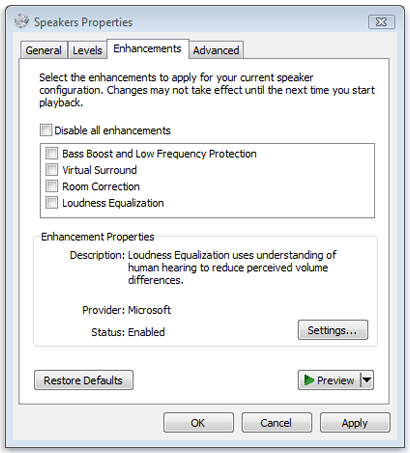 enhancement tab select