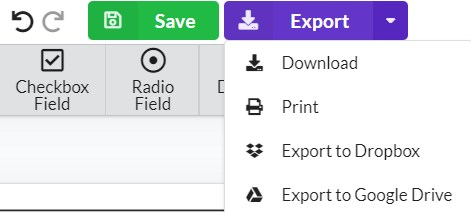 Export file option