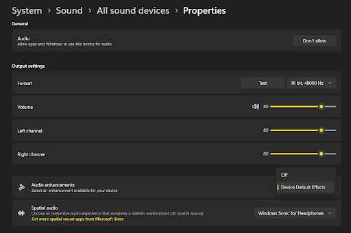 find all sound devices