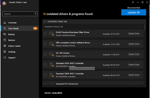Find list of outdated drivers and programs