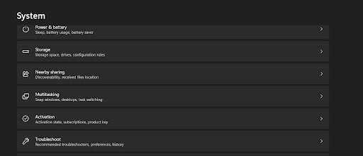 find Troubleshoot option in setting