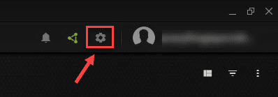 GeForce Experience Cogwheel icon