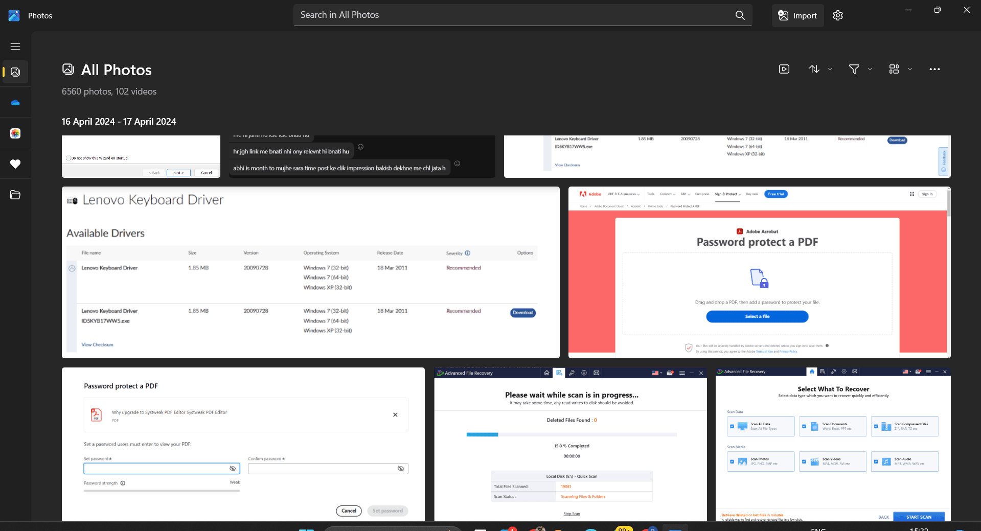 images selected based on attributes