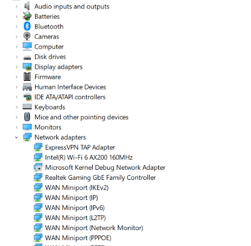 in Device Manager find keyboard