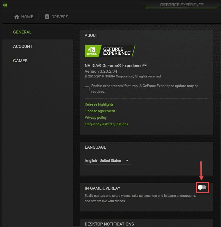 In-Game Overlay section