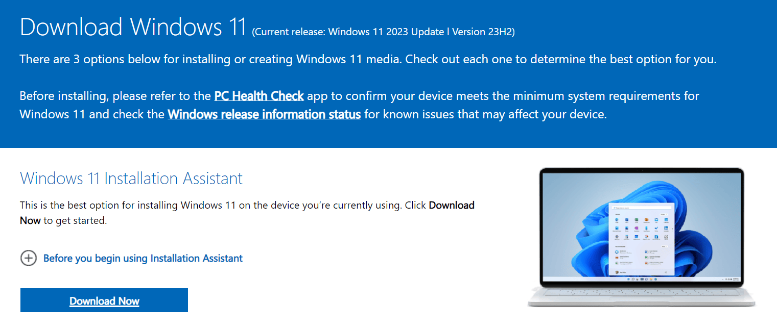 Installation Assistant Windows 11