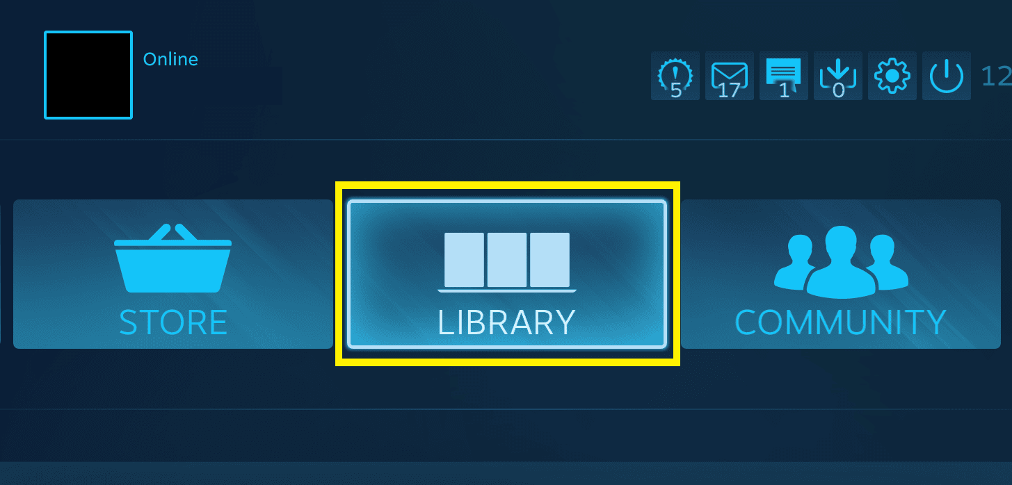 Library button
