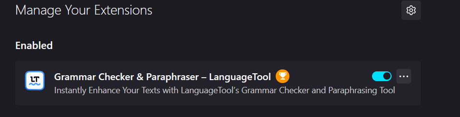 list of extensions - Firefox