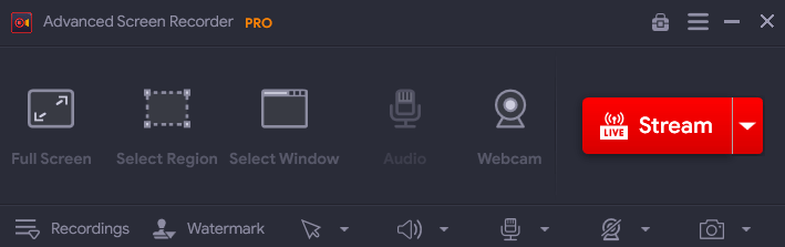 Live Stream Feature- Advanced Screen Recorder