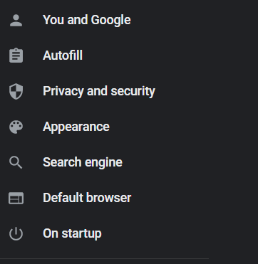 look for security and privacy section