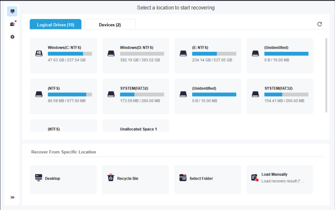 MiniTool Power Data Recovery New Screenshot
