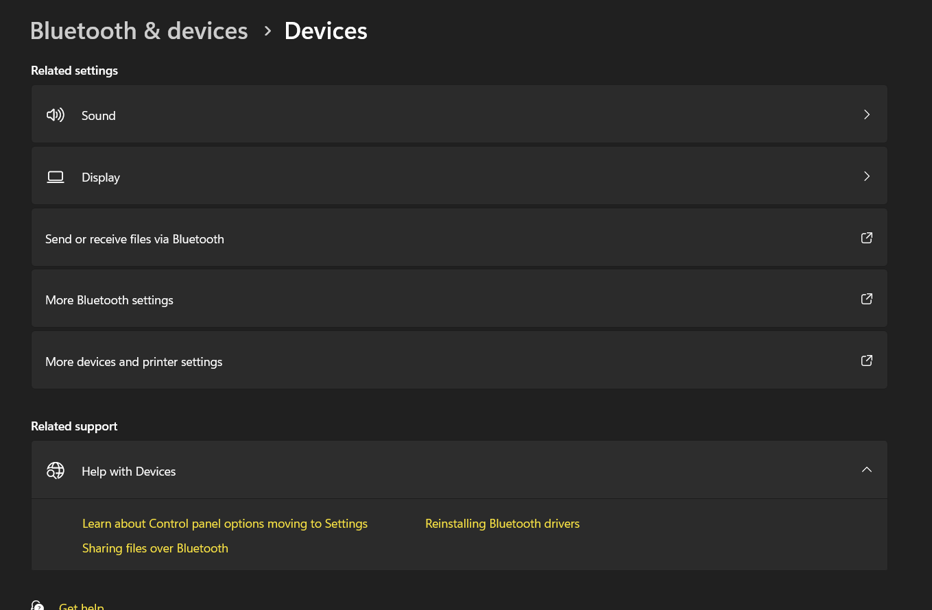 bluetooth on off missing windows 11