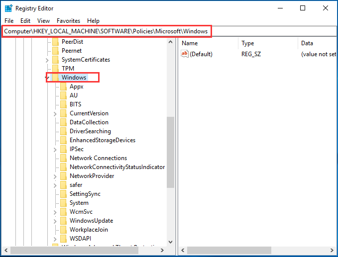 navigate to HKEY_LOCAL_MACHINE