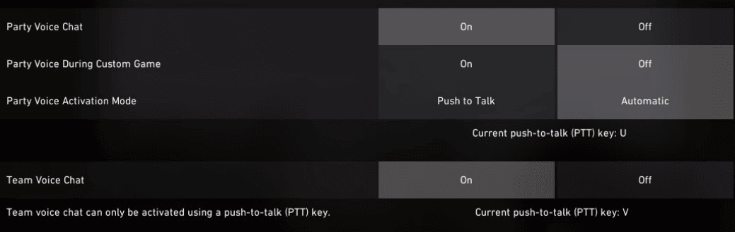 Party Voice Activation Mode