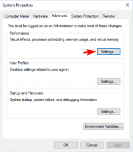 Performance Settings