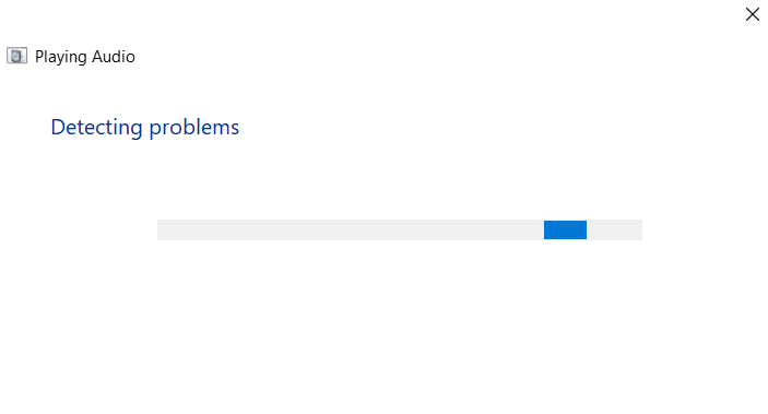 Playing audio detecting problems