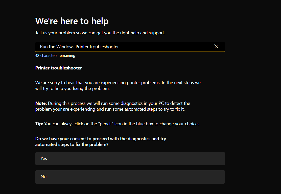 printer troubleshooter