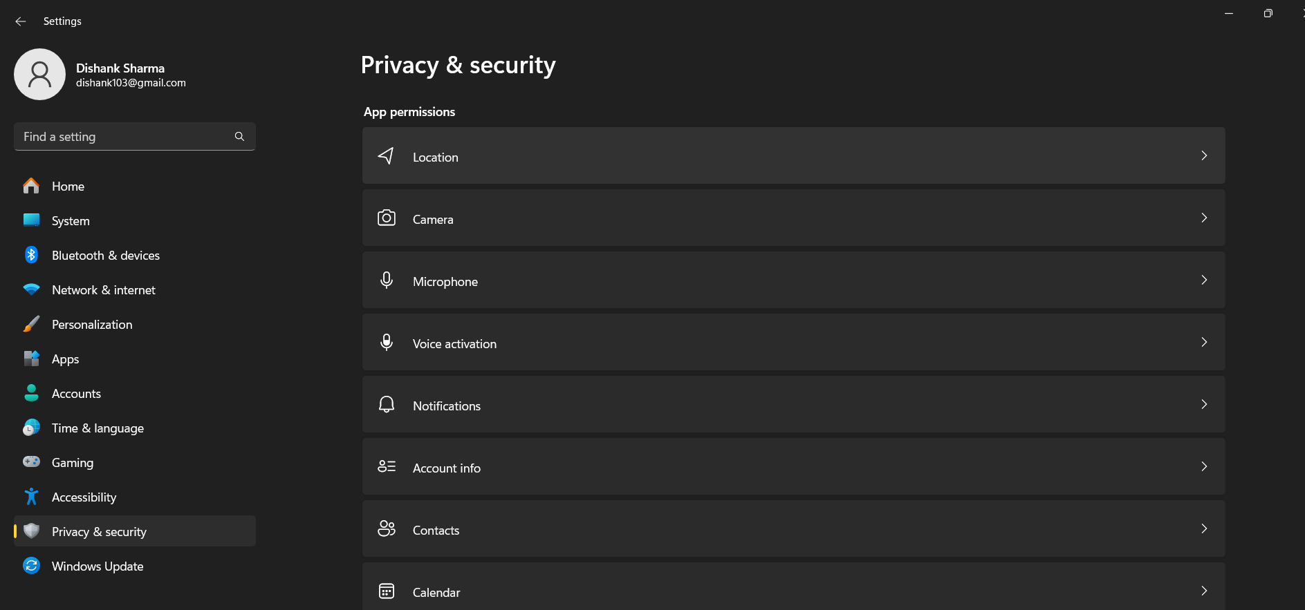 your location is currently in use