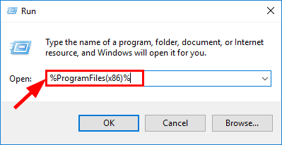 %ProgramFiles(x86)% command
