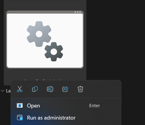 run file as administrator
