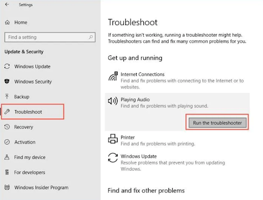Run the Troubleshooter