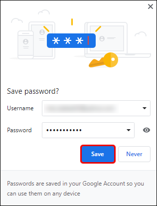 Save password
