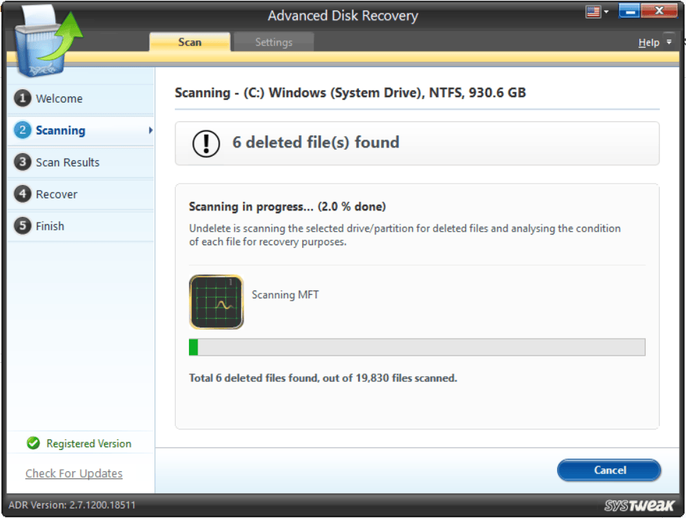 scanning in progress