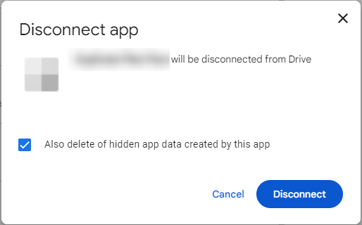 select Disconnect from Drive