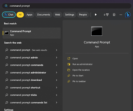 Select Run as administrator to Reset Your Internet Configuration