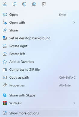 select Show More Options