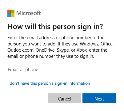 sign in Microsoft account