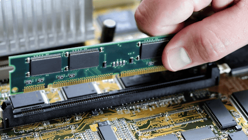 Simply loosen RAM by detaching it from motherboard