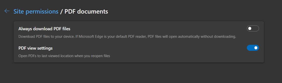Site permissions section