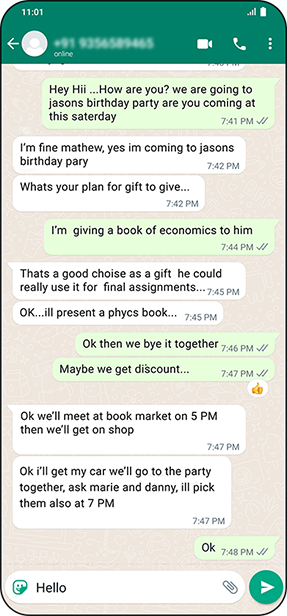 Message To Unknown Number