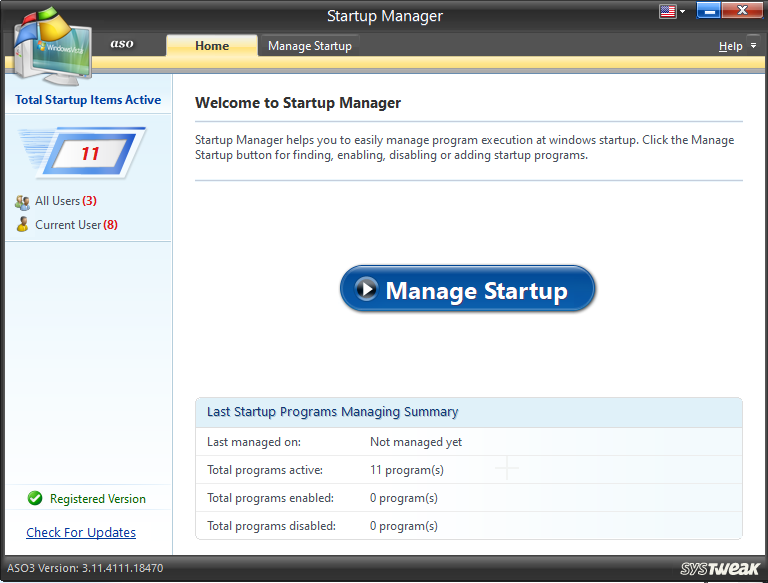 startup manager