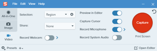 Snagit screen recorder