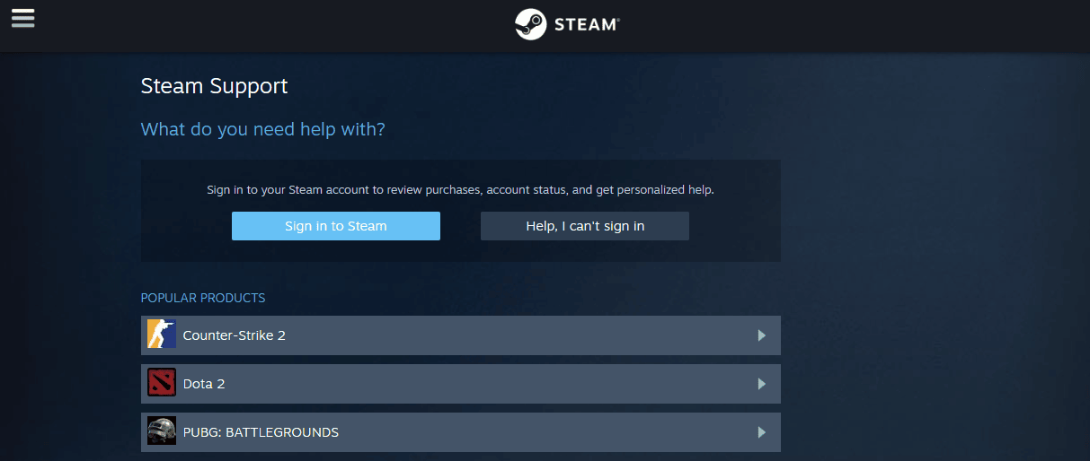 Steam Support