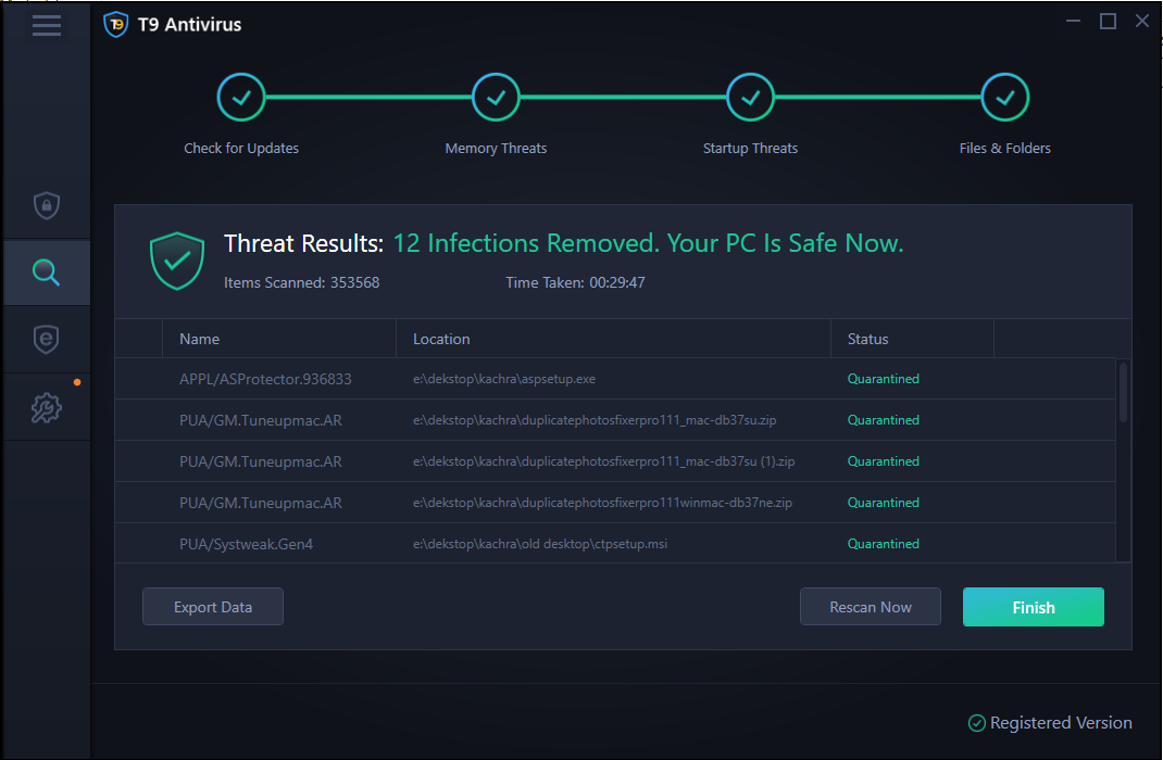 T9_Antivirus_scan finished
