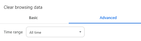 Time Range selected to All Time