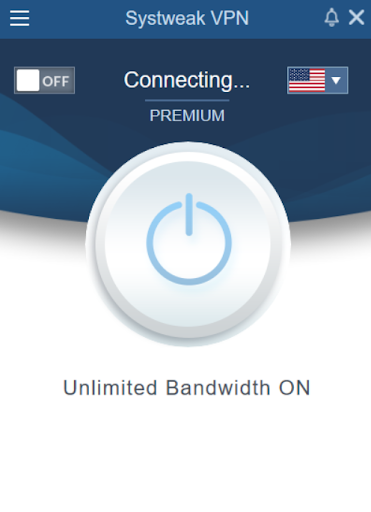 toggle connection to enable VPN