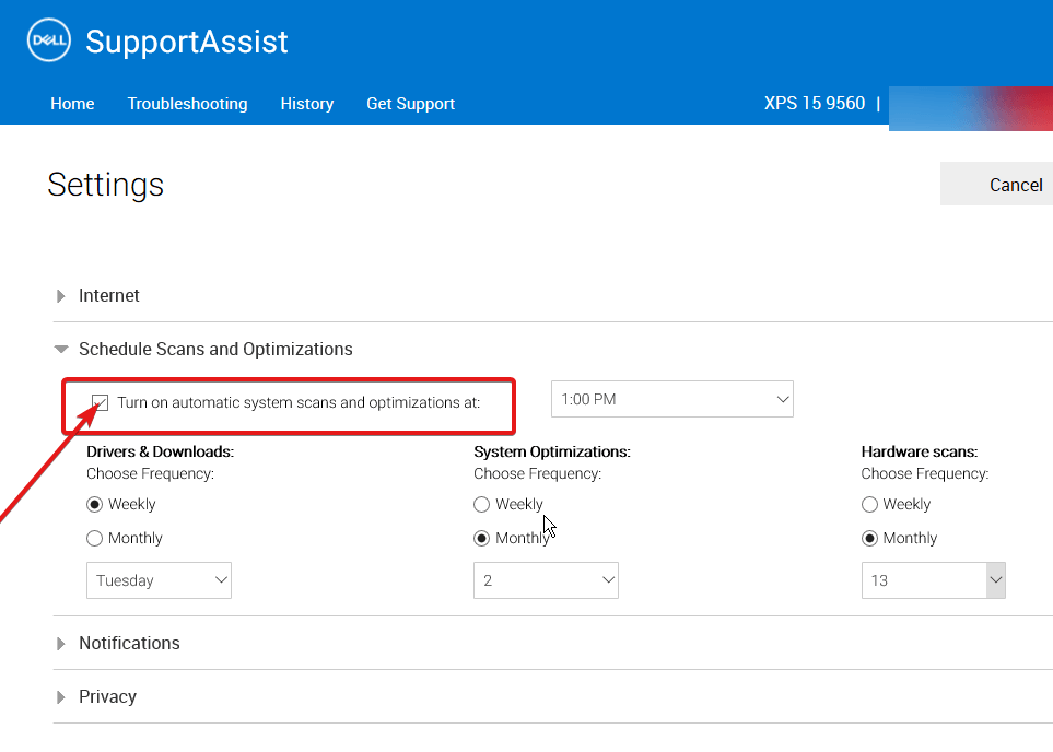 Dell PC doctor module high cpu