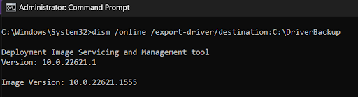 Type command in Command prompt Window