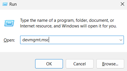 type command to open device manager