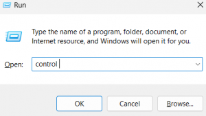 type Control command