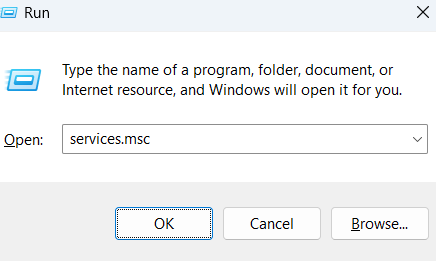 type services msc command