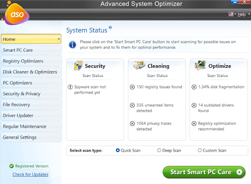 use advanced system optimizer to fix computer turns on but no display on monitor